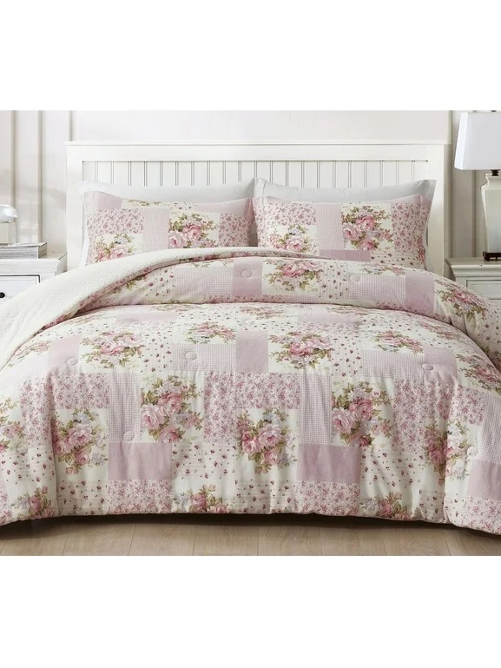 3 piece 100% cotton king comforter set